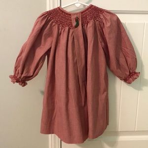 2T girls smocked Christmas dress